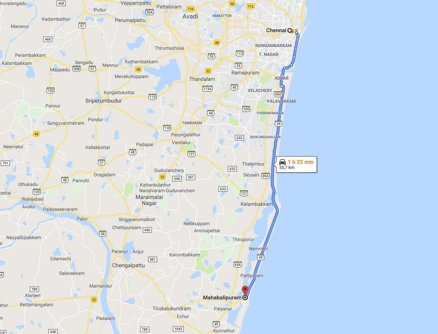Chennai - Mahabalipuram
